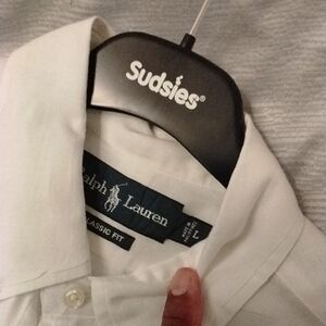 Linen Ralph Lauren Classic Fit White Shirt